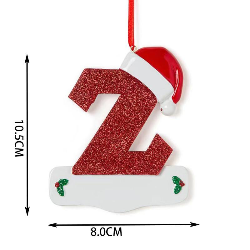 Chic 26 Letter Resin Alphabet Ornaments For Christmas Tree Unique Holiday Decor