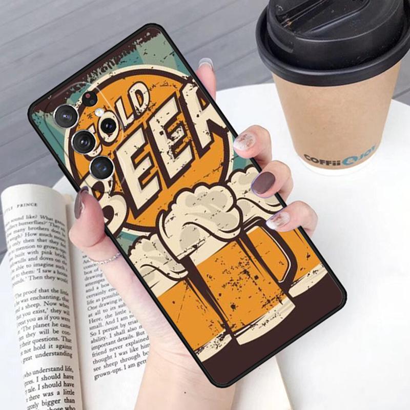 Alcohol Beers Drink Beer phone case Cover For Samsung Galaxy S24 S25 Ultra S21 S22 Ultra S10E Note 10 Plus Note 20 FE S23