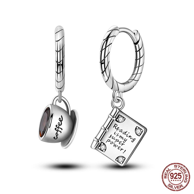 New 925 Sterling Silver Hope Rainbow Flower Earrings For Women Sparkling Colored Zircon Star Koi Earrings Party Jewelry