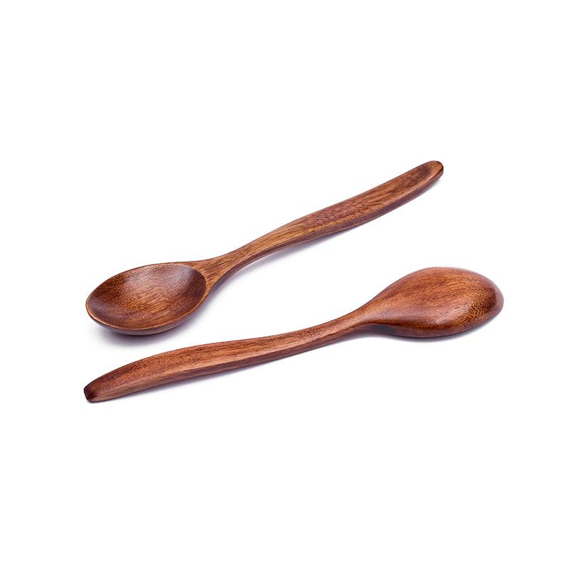 Zaka Wooden Spoon Set: High-end Coffee, Children's Tableware, Honey & Seasoning Spoons, Customizable with Logo.