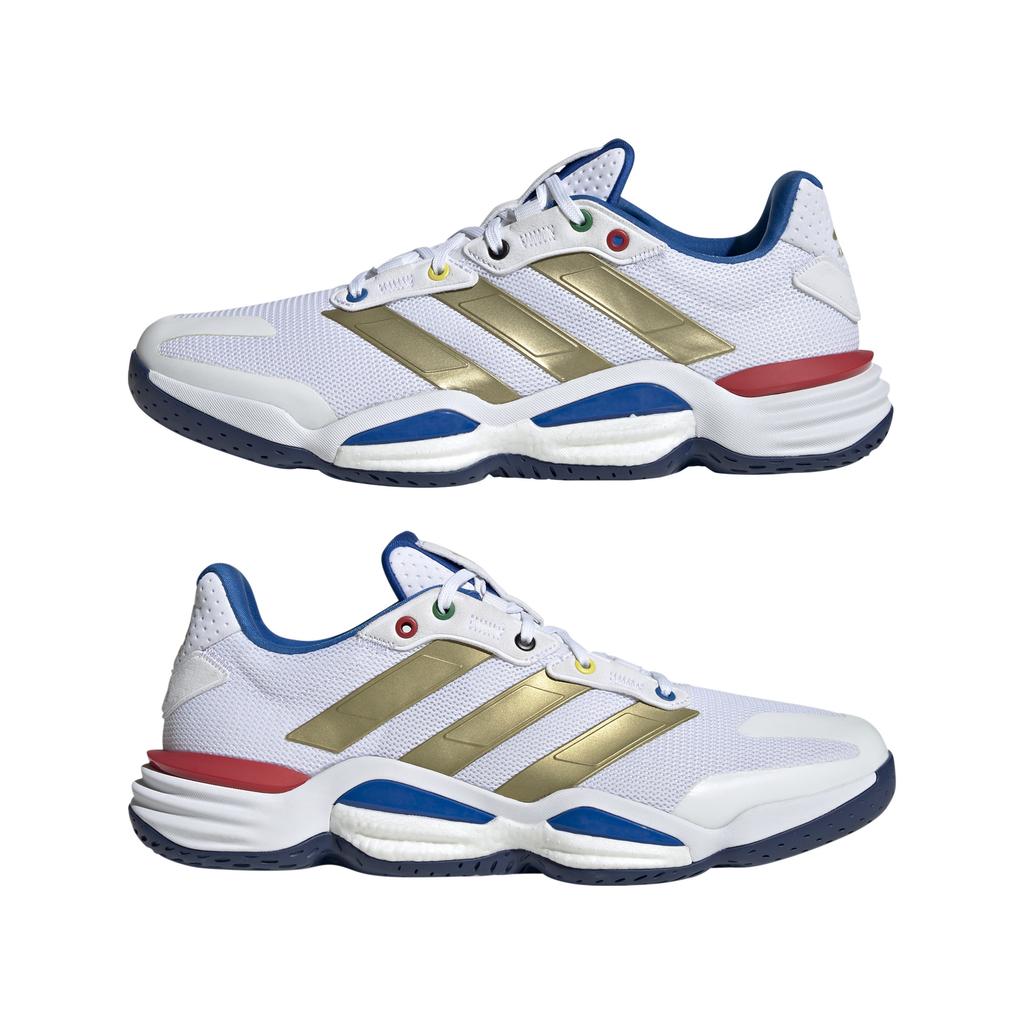Adidas stabil 16 sneakers mesh upper white/gold metallic/dark blue