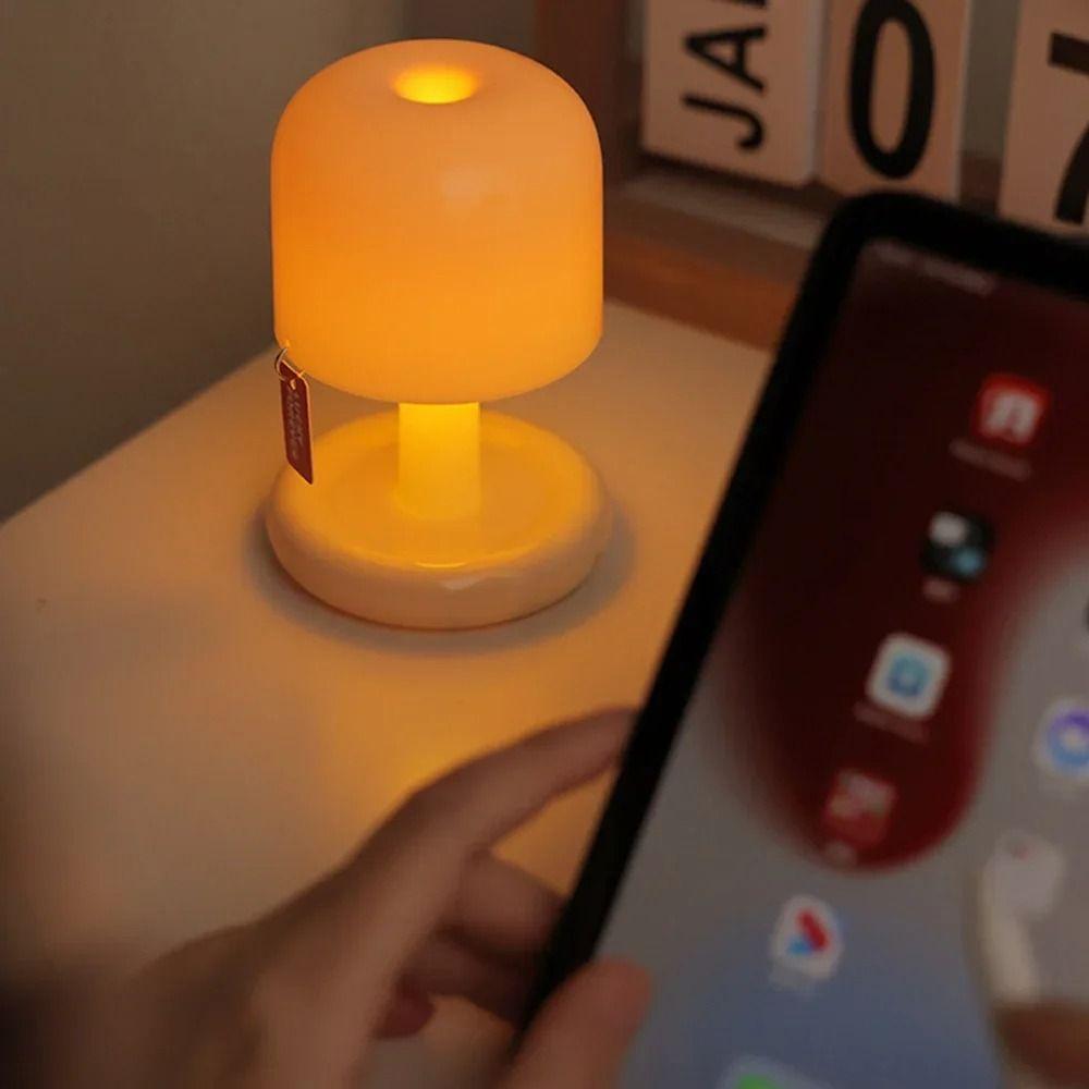 Mini Sunset Night Light LED Small Table Lamp Desktop Night Mushroom Table Lamp  Living Room Decor