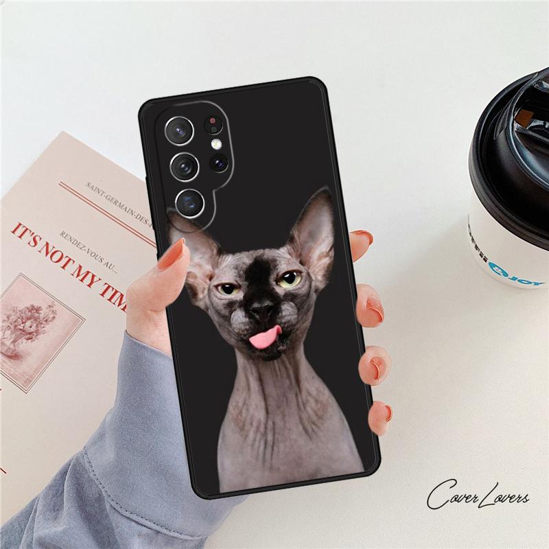 Sphynx Sphinx Cat Phone Case For Samsung Galaxy S24 S25 S23 S22 Ultra Note 10 20 Plus S20 S21 FE Cover