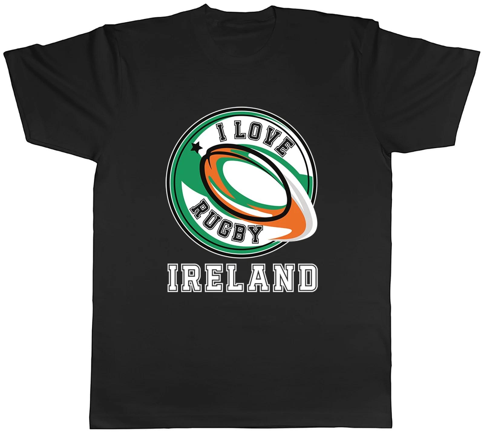 I Love Rugby Ireland Irish Fan Supporter Mens T-Shirt Tee Gift Top XXL