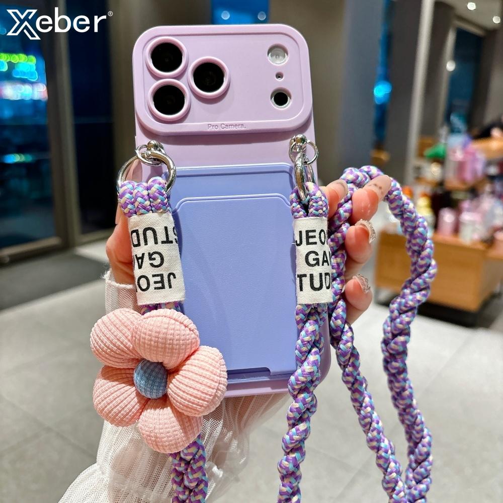 Crossbody Lanyard Slot Card Holder Wallet Soft Silicone Case For iPhone 17 Pro Max 16 15 14 13 12 11 Camera Protection Cover