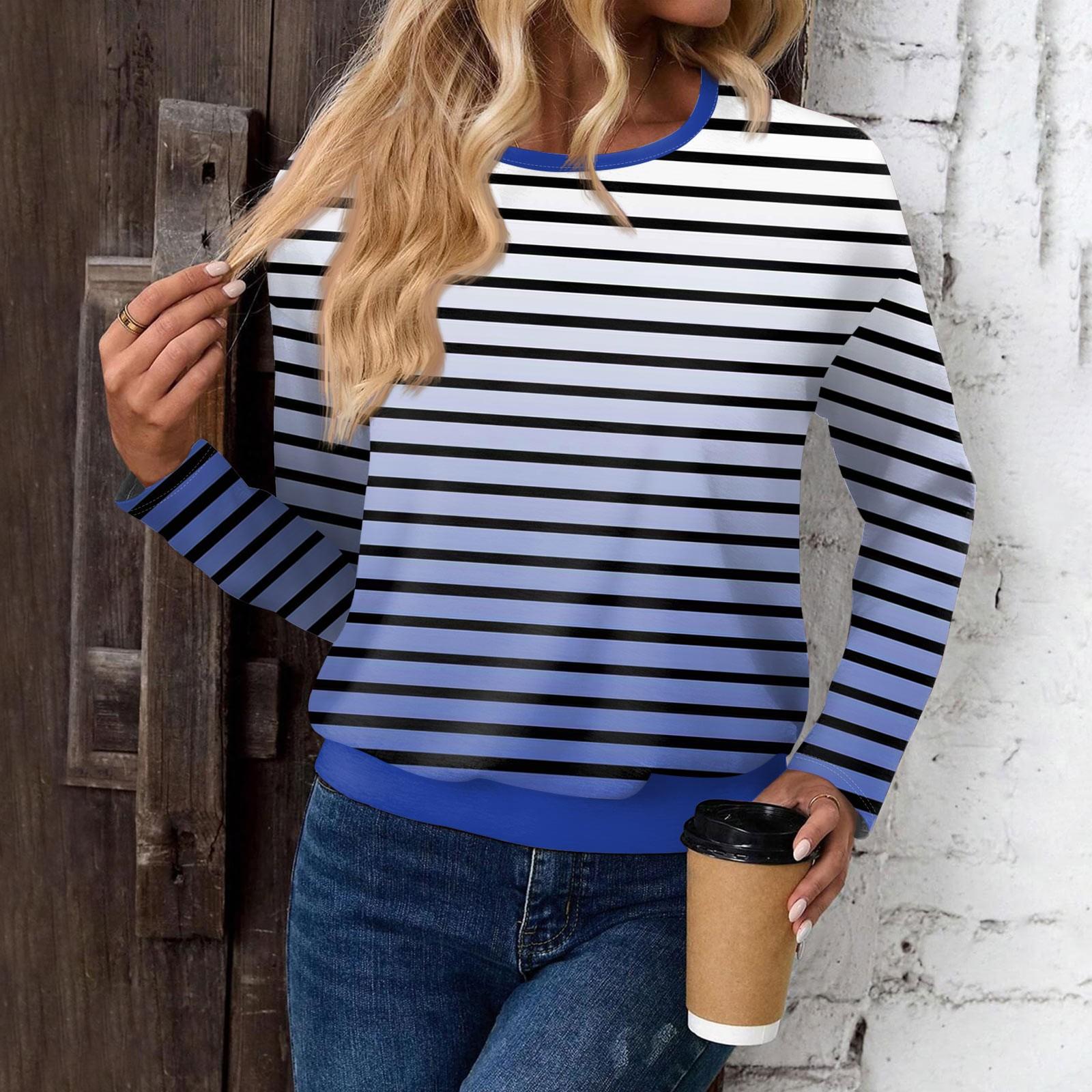 Женский модный повседневный топ с длинными рукавами и принтом — фото 5