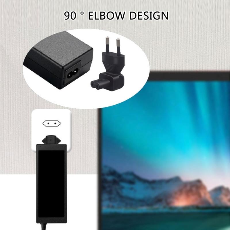 EU4.0MM zu IEC320C7 Stromadapter-Konverter, Europäischer 2-poliger Stecker EU4.0 zu IEC320 C7 Buchse Konvertierungsstecker PVC