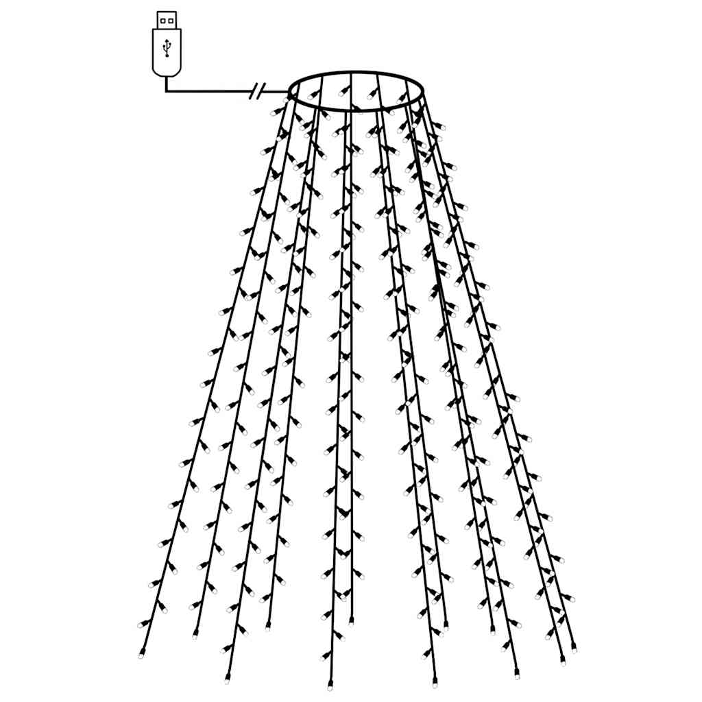 Vidaxl Christmas Light Net, 180 Blue LEDs, 180 Cm