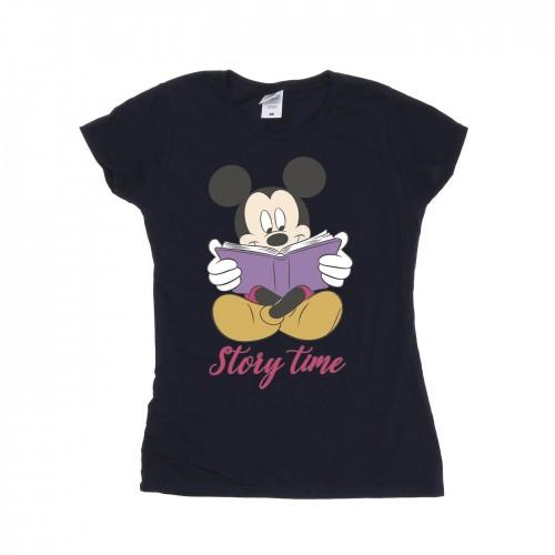 

Disney Womens/Ladies Mickey Mouse Story Time Cotton T-Shirt білий