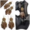 Ethnic Feather Dangle Earrings Bohemian Dangle Women's Earrings Long Tassel Earrings  Daily Wear