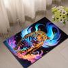 Vibrant 3D Printed Leopard Carpet  Crystal Velvet, Durable Polyester Area Rug for Living Room, Game Room, Balcony,