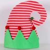 Ball Stripe Xmas Cap Green Santa Elf Hat Warm Christmas Hat  Winter