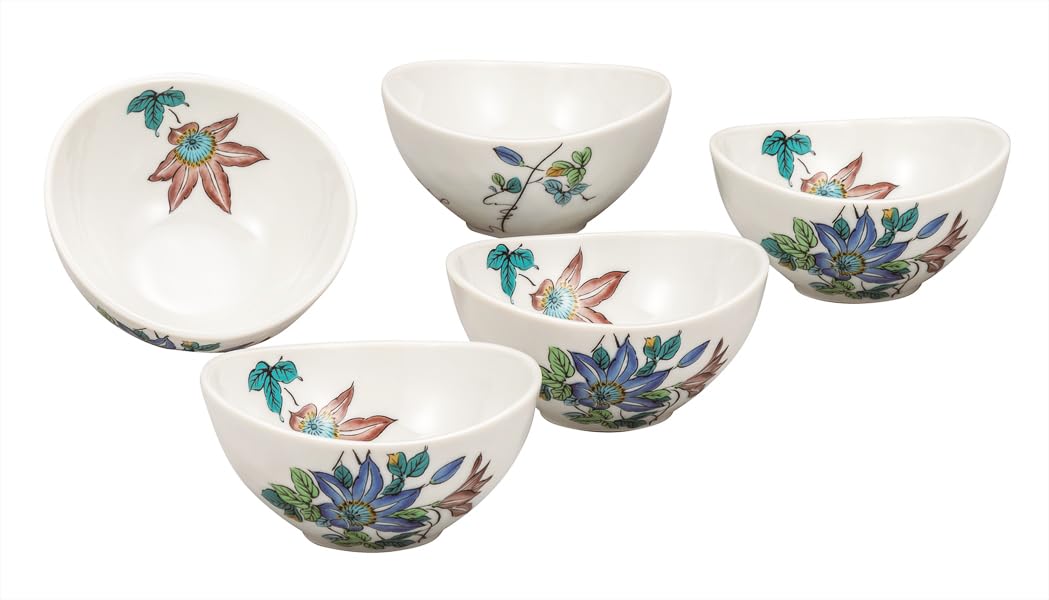 

Kutani ware Iwataya 3.5 size small bowl set - Tessen K9-210