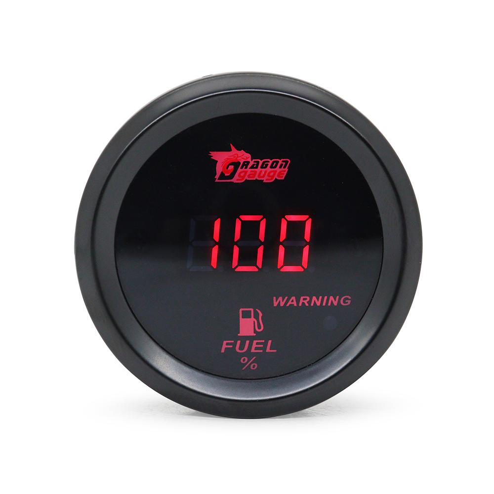 52mm Boost Gauge/Water Temp/Oil Temp/Oil Press/Voltage/Tachometer Gauge Digital Red led Black Case FUEL