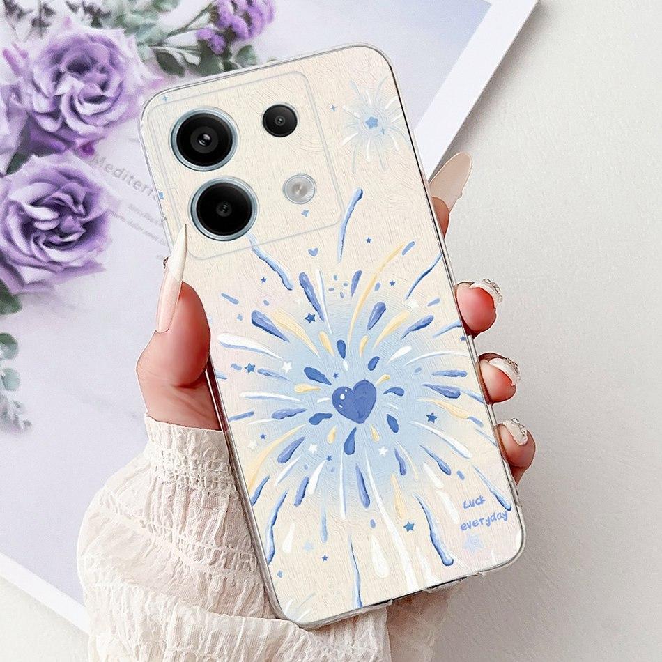 For Xiaomi Poco X6 Pro PocoX6 Elegant Floral Butterfly Phone Case For Poco X 6 X6Pro Soft Silicone TPU Cases