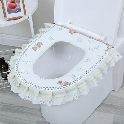 Moderner minimalistischer Toilettensitz waschbar im Sommer Universal wasserdichte Toilettenabdeckung für alle Jahreszeiten Stilvoller Reißverschluss mit Spitze und Griff