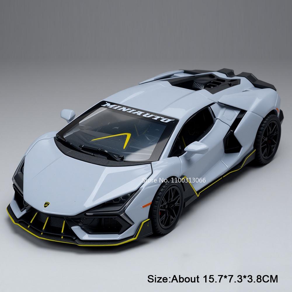 1:32 Lambor Mansory Revuelto 720S Cars Alloy Models Toy Rubber Tires Doors Opened Miniature Supercar for Boys Educational Toys