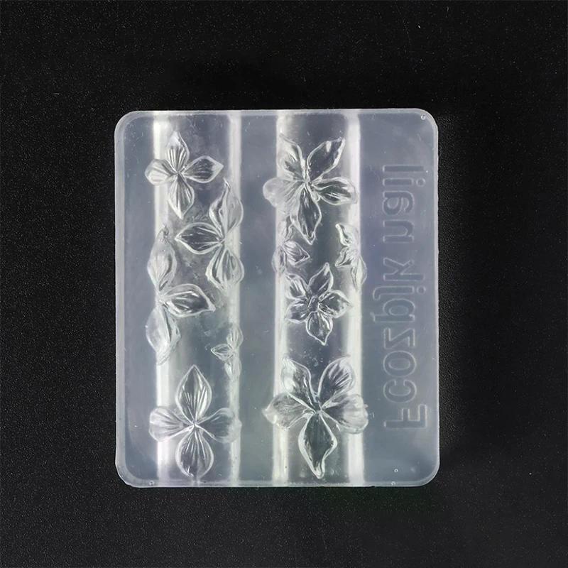 Repair Tools 1/3pcs Relief Lily Flowers Nail Carving Mold 3d Silicone Hawaii Hibiscus Petals Modeling Templates Clear