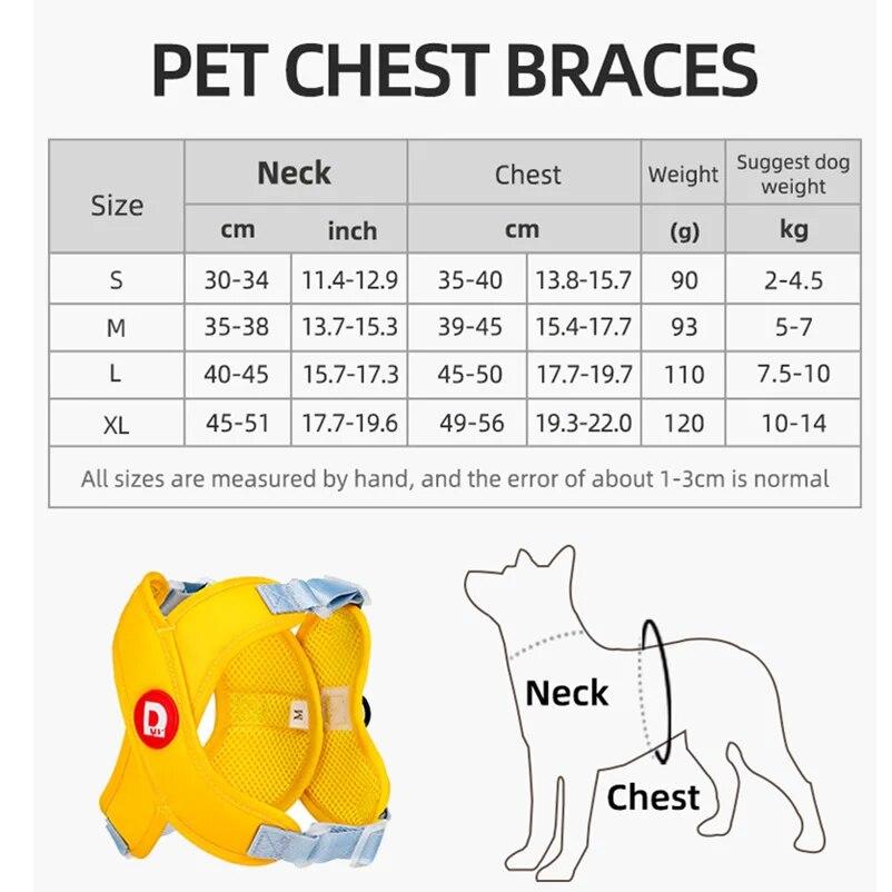 Respirável Pet Harness Vest Para Cães Pequenos E Médios, Arreios Reflexivos, Colarinho, Chihuahua Pug, Pulseira No Peito, Teddy Walking