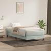 Łóżko Box Spring Bez Materaca Jasnoszary 80X220 Cm Aksamit