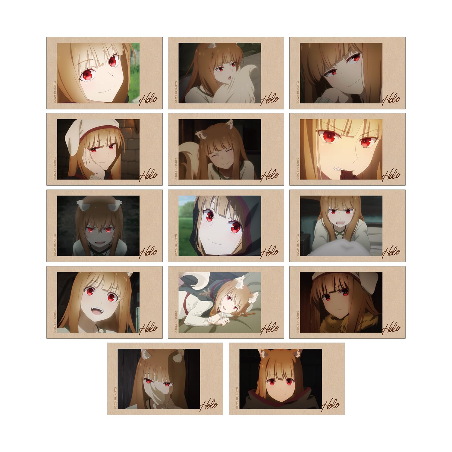 

ТВ Аниме и Торговец встречают Мудрую Торговку Холо Карточки-иллюстрации в стиле моментальной камеры «Волчица и пряности» (Коробка 14)