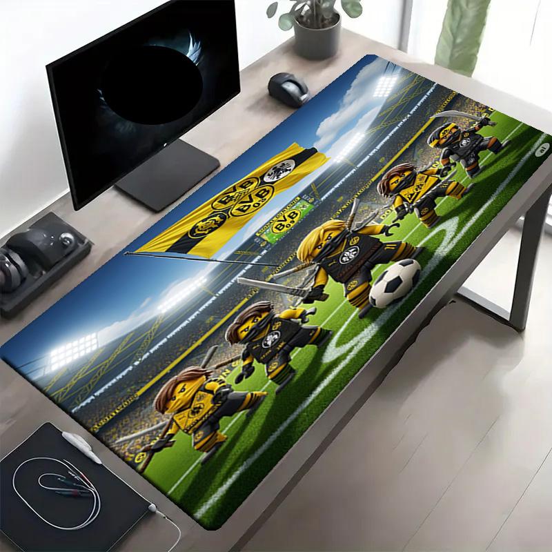 Borussia Dortmund Print Mouse Pad, Anti‑Slip Desktop keyboard Mat, for PC Laptop Gaming Working Daily Use, Cool Festival Surprise Gift