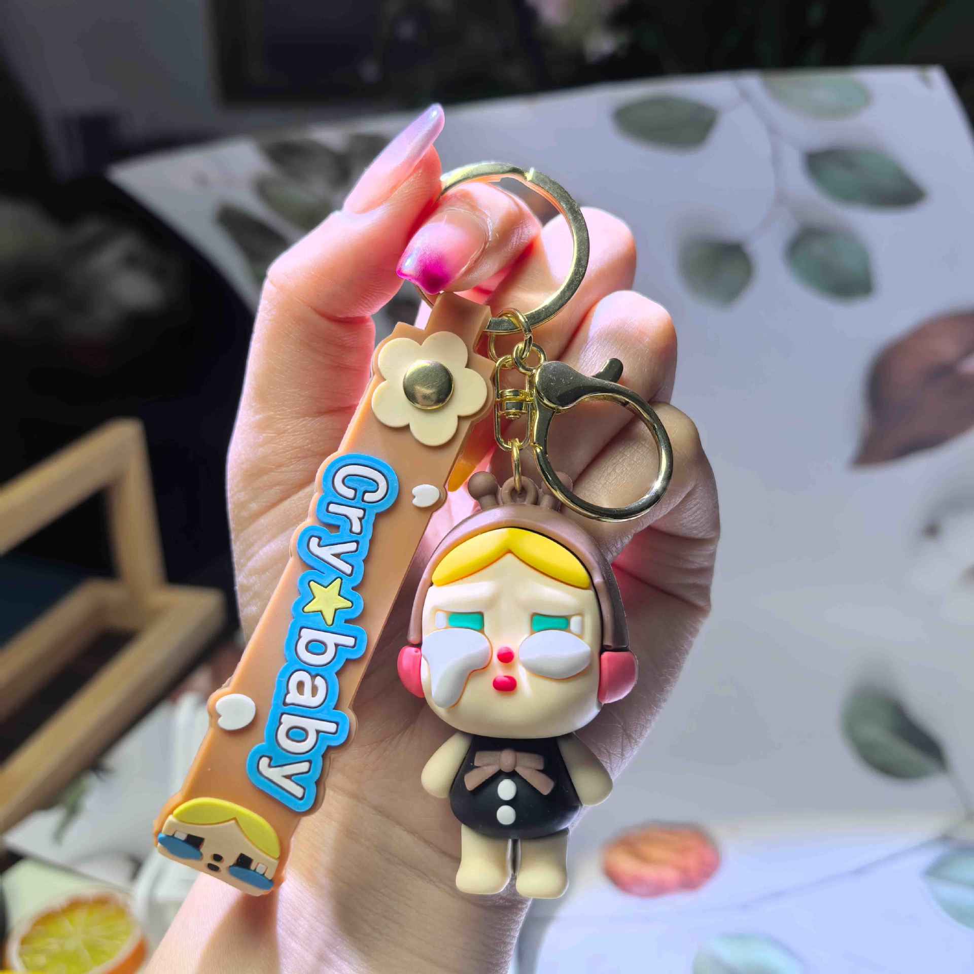 Мультяшная плачущая виниловая кукла-животное, подвеска для школьного ранца, брелок, подарок