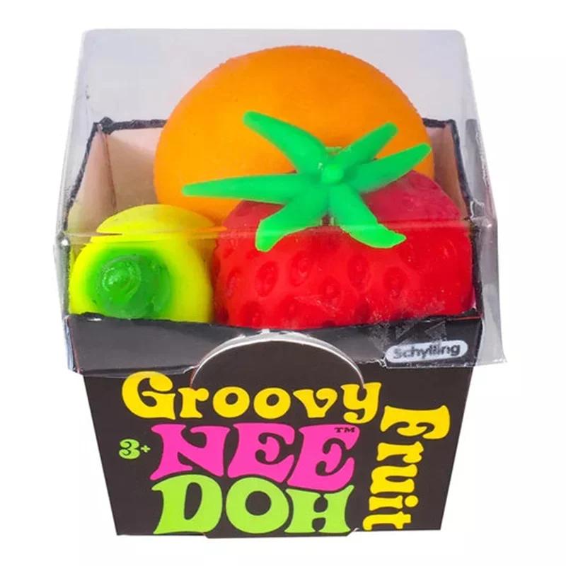 NeeDoh New Fruit Squishy Toy Simulated Strawberry Bananab Orange Fidget Sensory Toy Stress Relief Anti-Anxiety TPR Toy