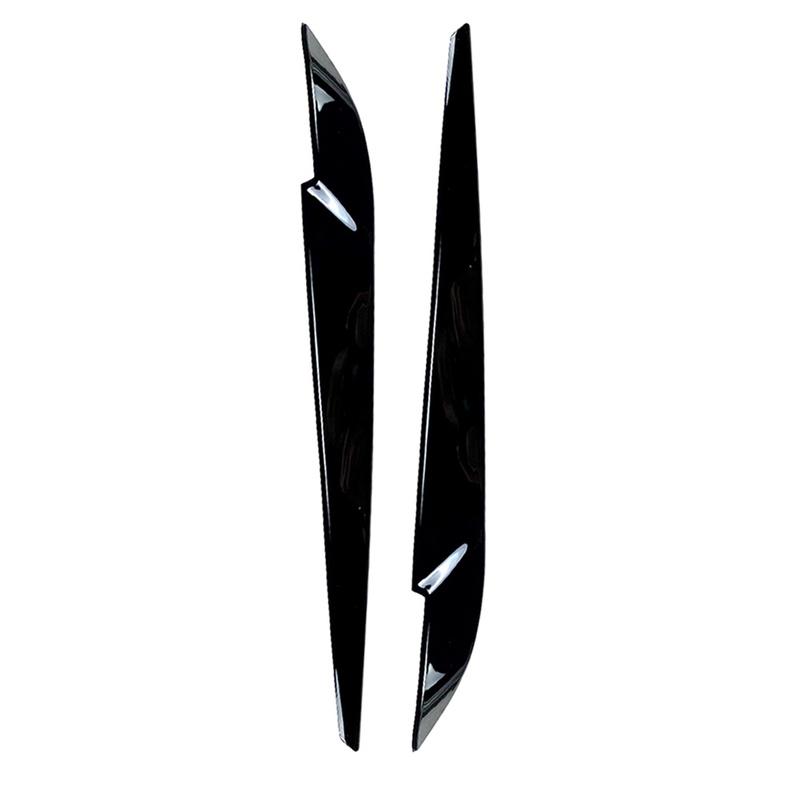 2x Glossy Black Car Front Headlight Eyebrow Lamp Brow Cover Trim For BMW X5 F15 X6 F16 2014 2015 2016 2017 2018