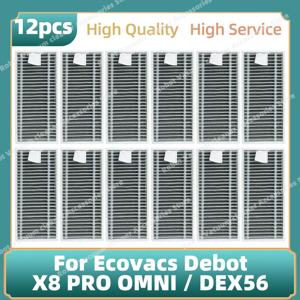 Kompatibel für Ecovacs Debot X8 PRO OMNI / DEX56 Zubehör Hauptseitenbürste Wischlappen Staubbeutel Ersatzteile