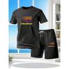 Summer Fitness Sportswear for Men, Short-sleeved T-shirt and Shorts Two-piece Set