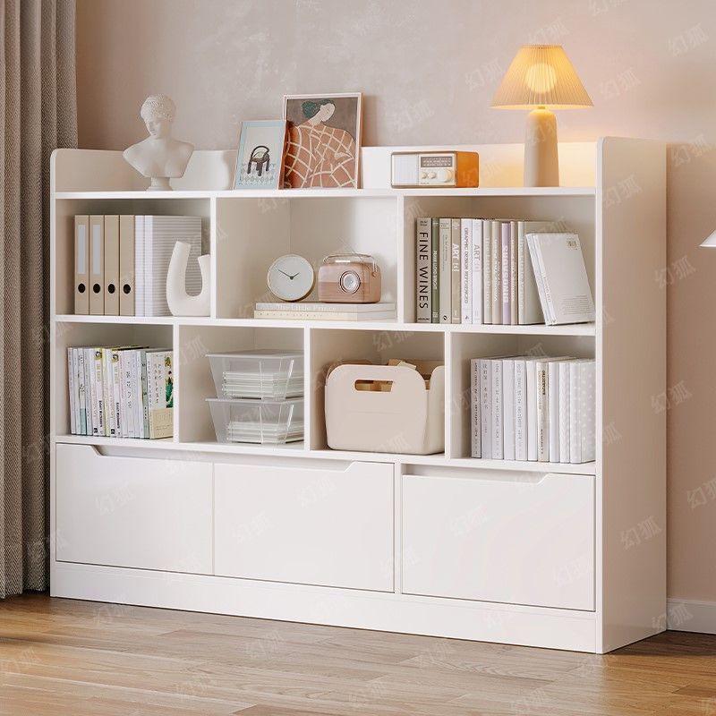 Freestanding Multi-Layer Bookshelf and Storage Cabinet for Bedroom