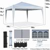 Gazebo Pieghevole 3 x 3 m, impermeabile, robusto e resistente all'inverno, con 4 pareti laterali e 4 sacchi di sabbia, protezione UV 50+, pieghevole, telaio in acciaio (blu)