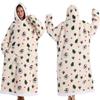 Autumn and winter sports and leisure warm TV blanket senior women's plush comfortable soft bathrobe warm fluffy robe
