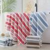 Bath Towel Wrapped In Thick and Enlarged Absorbent Face Wash, Home Wide Striped Coral Fleece Towel Set