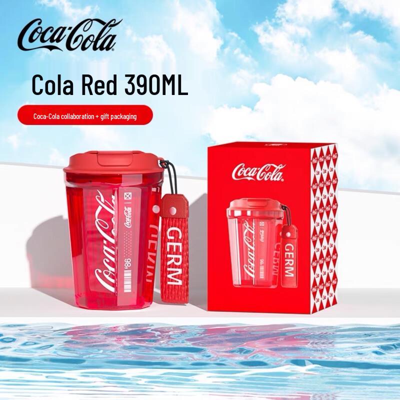 Gemin Coca-Cola Collaboration 390ml Water Bottle with Straw