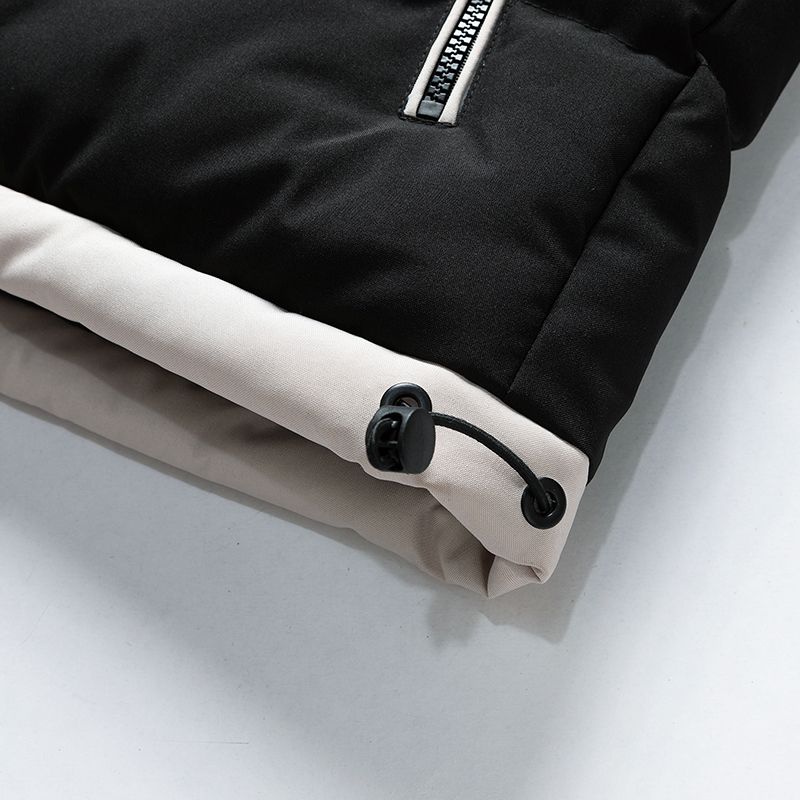 New Solid Stand Collar Male Windbreak Cotton Padded Down Jacket Warm Thick Men Parka Winter Casual Mens Outwear