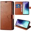 Protective Case - E.F.CONNECTION - for Xiaomi Redmi 14C - Brown Synthetic Leather - Shockproof - Scratch-resistant