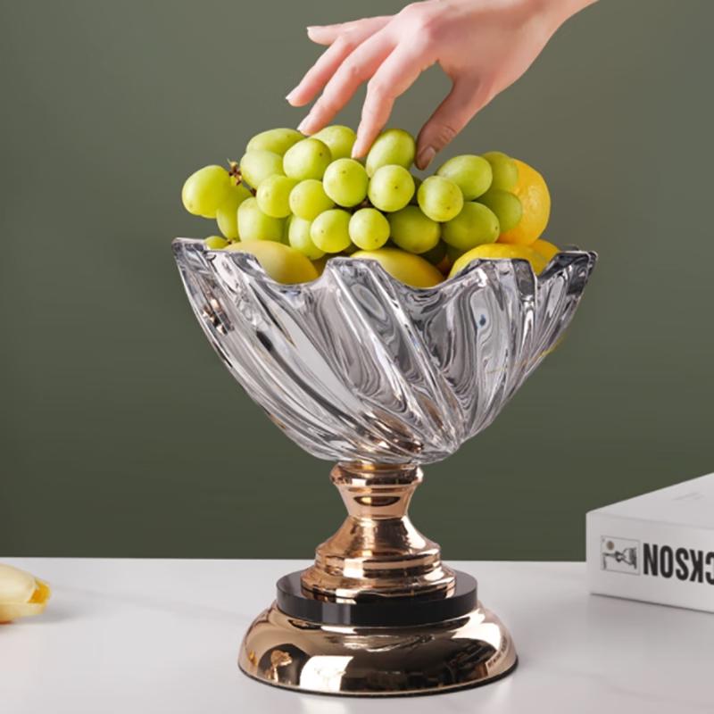 Flavinmci European Crystal Glass Fruit/Candy Plate