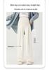 Pantalones de Pierna Ancha de Cintura Alta para Maternidad Tallas Grandes Primavera/Verano 2026 con Soporte Abdominal y Pierna Recta Forrados de Terciopelo