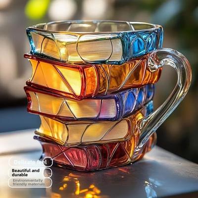 New Hot Sale Painted Book Mug Creative Painted Book Mug Mug Coffee Mug Books Books