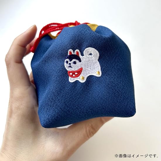 JIKAN STYLE Drawstring Bag, Enpuku Drawstring Bag, Made in Japan, Lucky Charm, Japanese Pattern, Acc