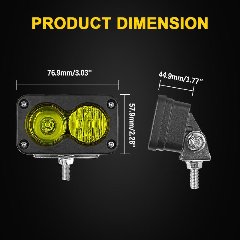 Car Spotlight 3 Inch LED Pod Driving Work Light Headlight for Motorcycle Pickup Truck SUV 4x4 Offroad Roof For Sur Ron Sur-Ron