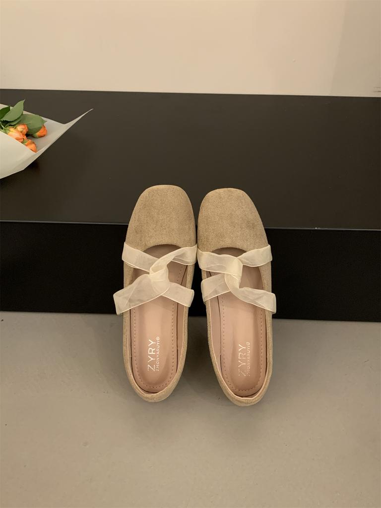 2025 New Sweet Pretty Comfy Shoes For Women Summer Bowtie Loafers Cute Casual Flats Female Shoes Low Heeled Soft Soled Flats