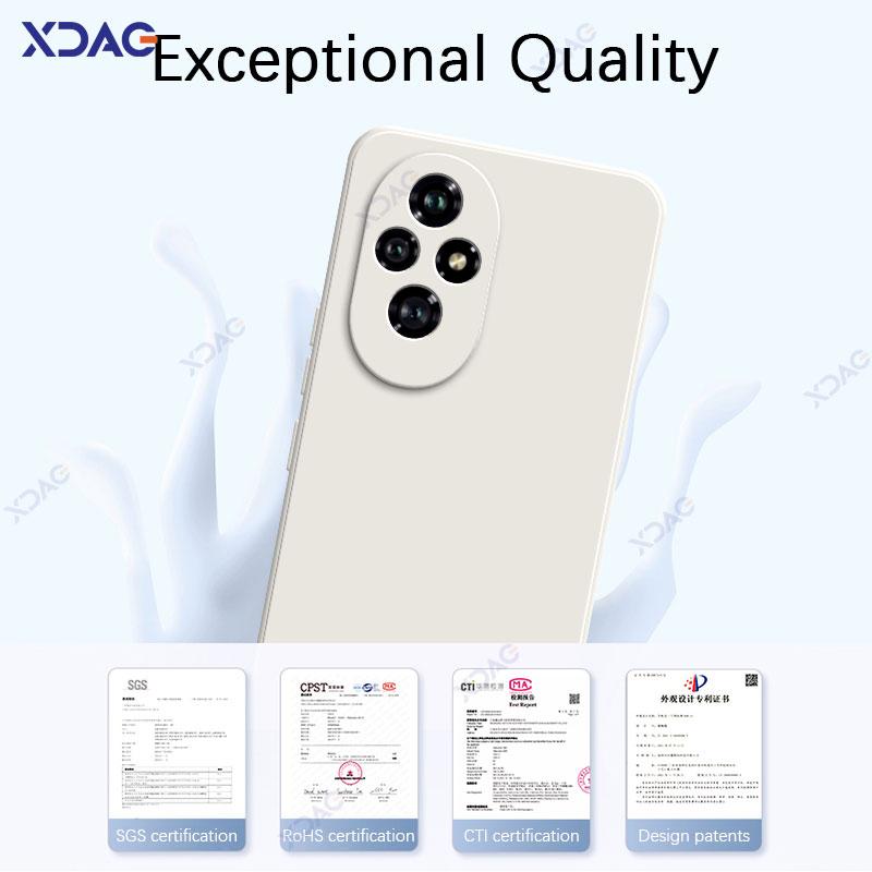 Mobile Phone Case for Honor 200 Pro Honor200 200Pro 5G 360 Soft Luxury Square Liquid Silicone Back Cover Waterproof Bag