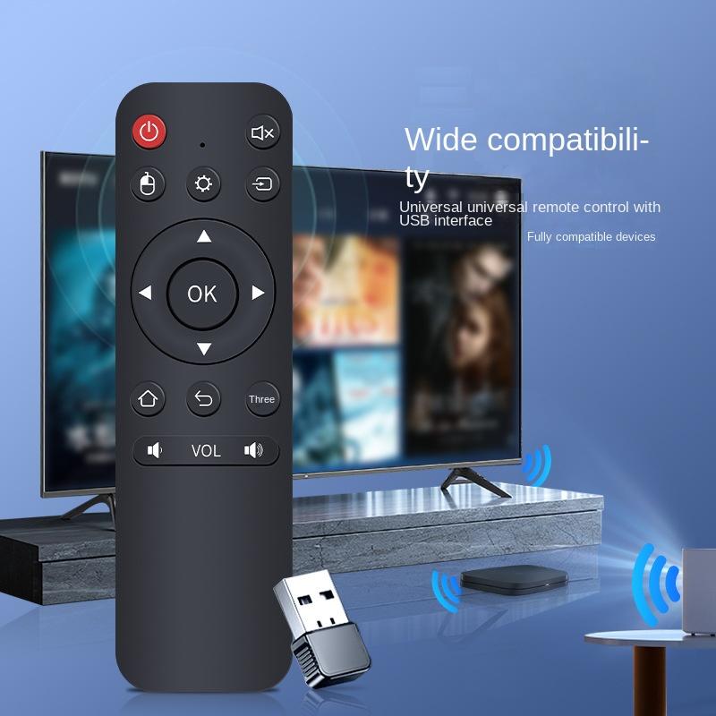 2.4G Universal Remote Control for Projector PC TV Screen Mirroring USB Wireless Connection Black