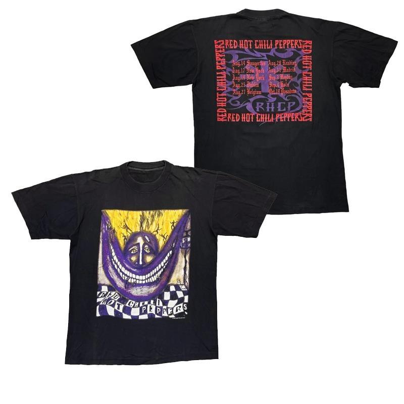 80's Vintage Red Hot Chili Peppers Vintage Loose Men's and Women's T-shirts Oversize Clothing Short Sleeve Cotton Tshirt