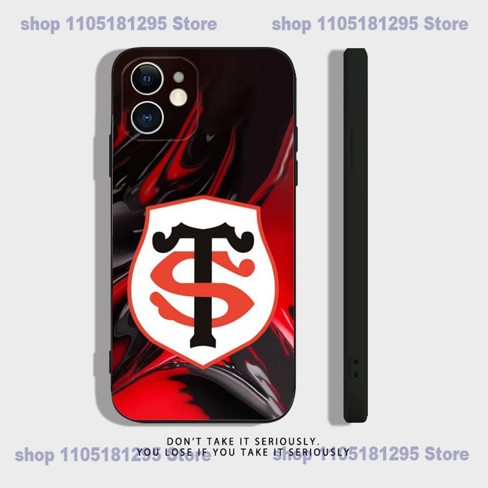 S-Stade-T-Toulousains Clear Silicone Case for iPhone 17,16,15,14,13,12,11,Pro,Max,Mini,XS,X,8,Plus Shockproof Cover
