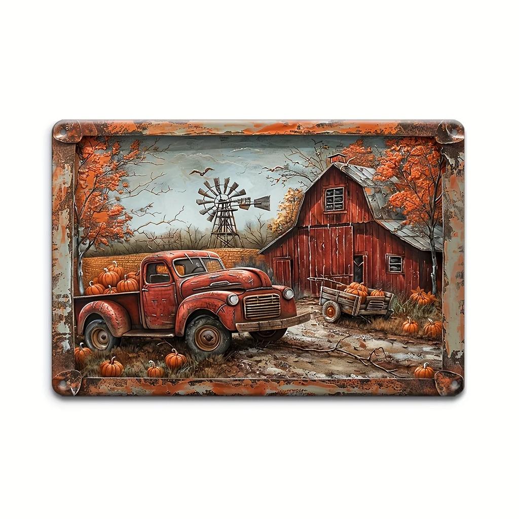 Vintage  Vegetables and Fruits Metal Tin Sign Plaque Decorative Plates for Farm Club Man Cave Bar Home Hotel Cafe Wall Decor