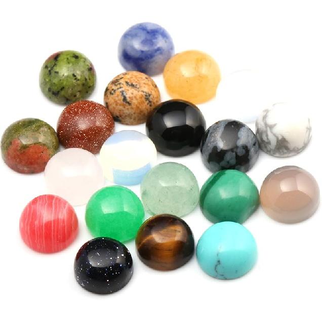 Natural Stones Cabochon 4 6 10 12 14 16 18 20 MM Round No Hole for Making Jewelry